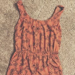 Rust orange romper